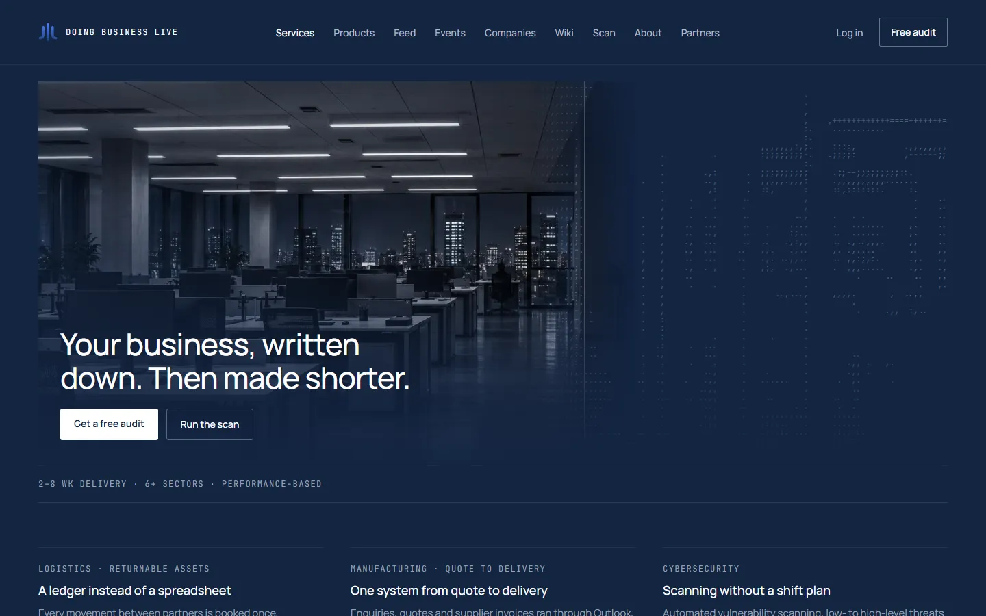 Startseite von Doing Business Live